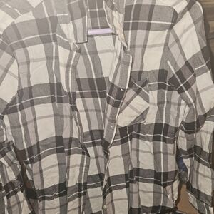 American Eagle Outfitters Black and White Checkered Shirt
